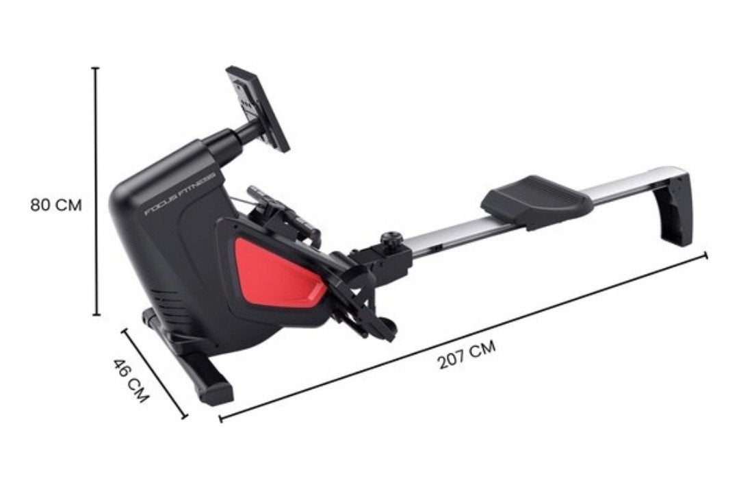 Focus Fitness Row 3 Roeimachine - Zo goed als nieuw!, Sport en Fitness, Fitnessapparatuur, Ophalen, Benen, Zo goed als nieuw, Metaal