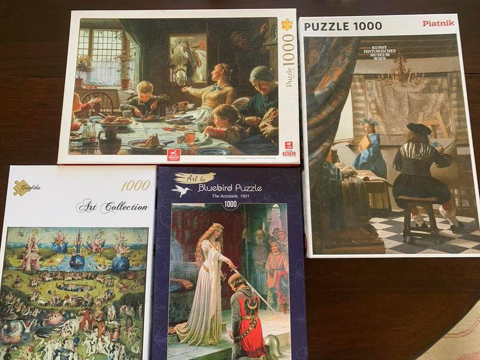 Diverse kunst legpuzzels, Ophalen of Verzenden, 500 t/m 1500 stukjes, Zo goed als nieuw
