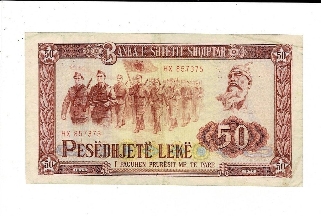 Albania. 50 leke 1976, Verzenden, Overige landen