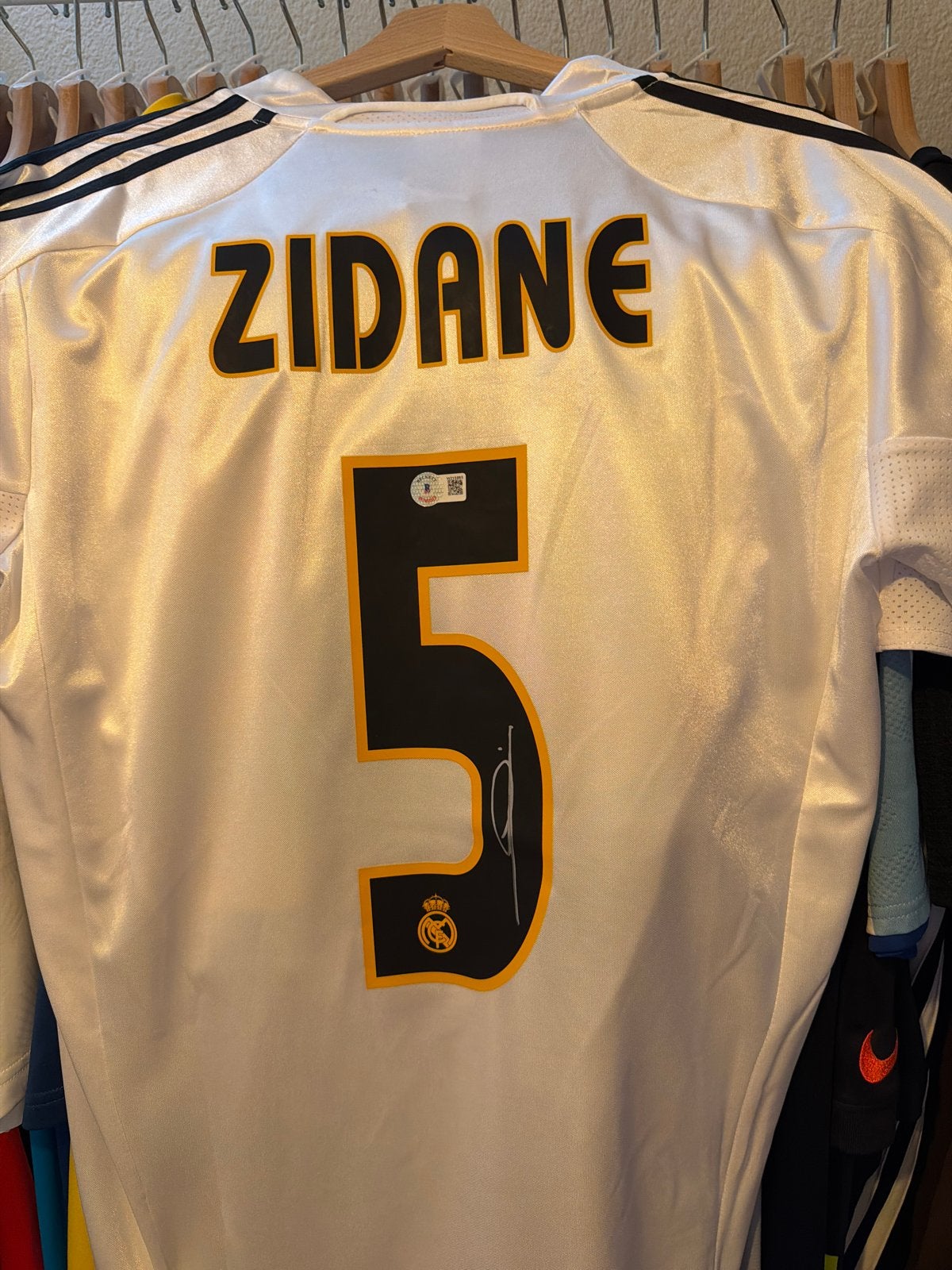 Real Madrid Zidane shirt - Vintage Adidas, Maat 52/54 (L), Wit, Ophalen of Verzenden, Zo goed als nieuw