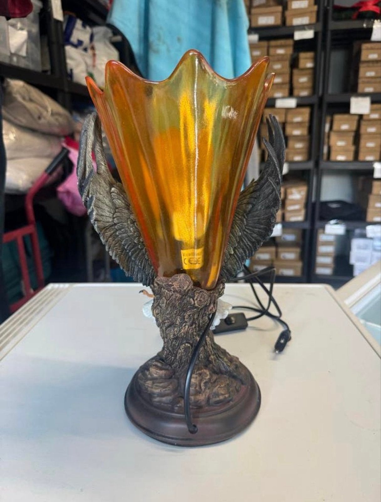 Golden Majesty Eagle Torchiere Lamp - Ted Blaylock, Ophalen, Zo goed als nieuw