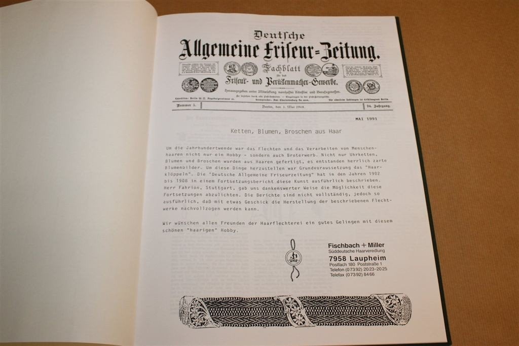 Ketten, Blumen, Broschen — Zeldzaam, 1908 Haarvlechtkunst, Ophalen of Verzenden, Gelezen