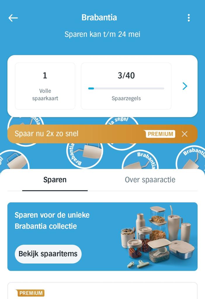 Albert Heijn volle spaarkaart Brabantia zegels, Verzamelen, Supermarktacties, Albert Heijn, Ophalen of Verzenden