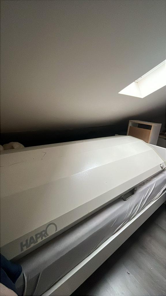Hapro zonnebank, Ophalen, Zo goed als nieuw, Zonnebank dubbelzijdig