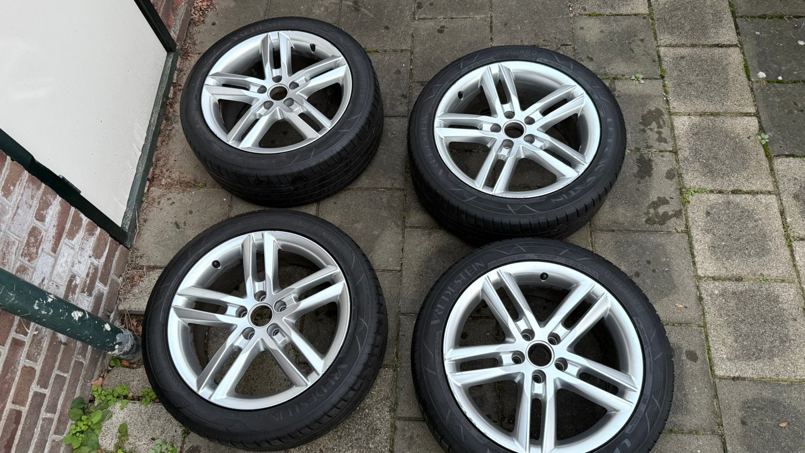 Originele 5x112 R18 Audi S Line Velgen Banden, Auto-onderdelen, Ophalen, 18 inch, 245 mm, Banden en Velgen