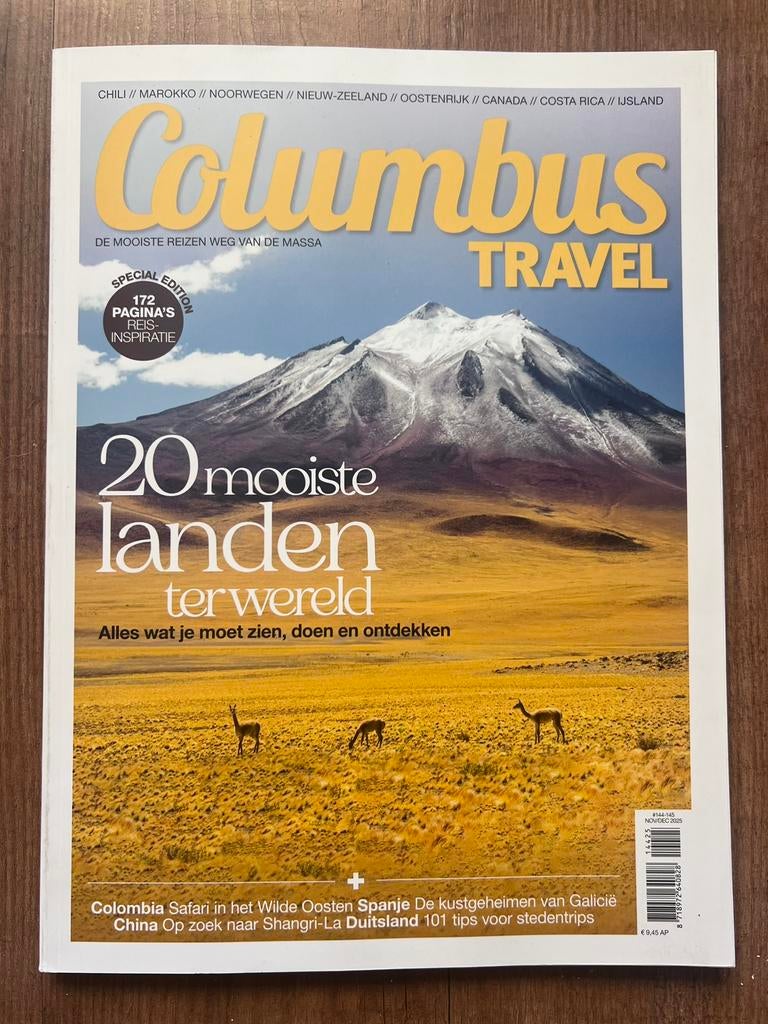 Columbus Travel Magazine - Reisbladen: 5 edities, Ophalen of Verzenden, Nieuw, Overige typen