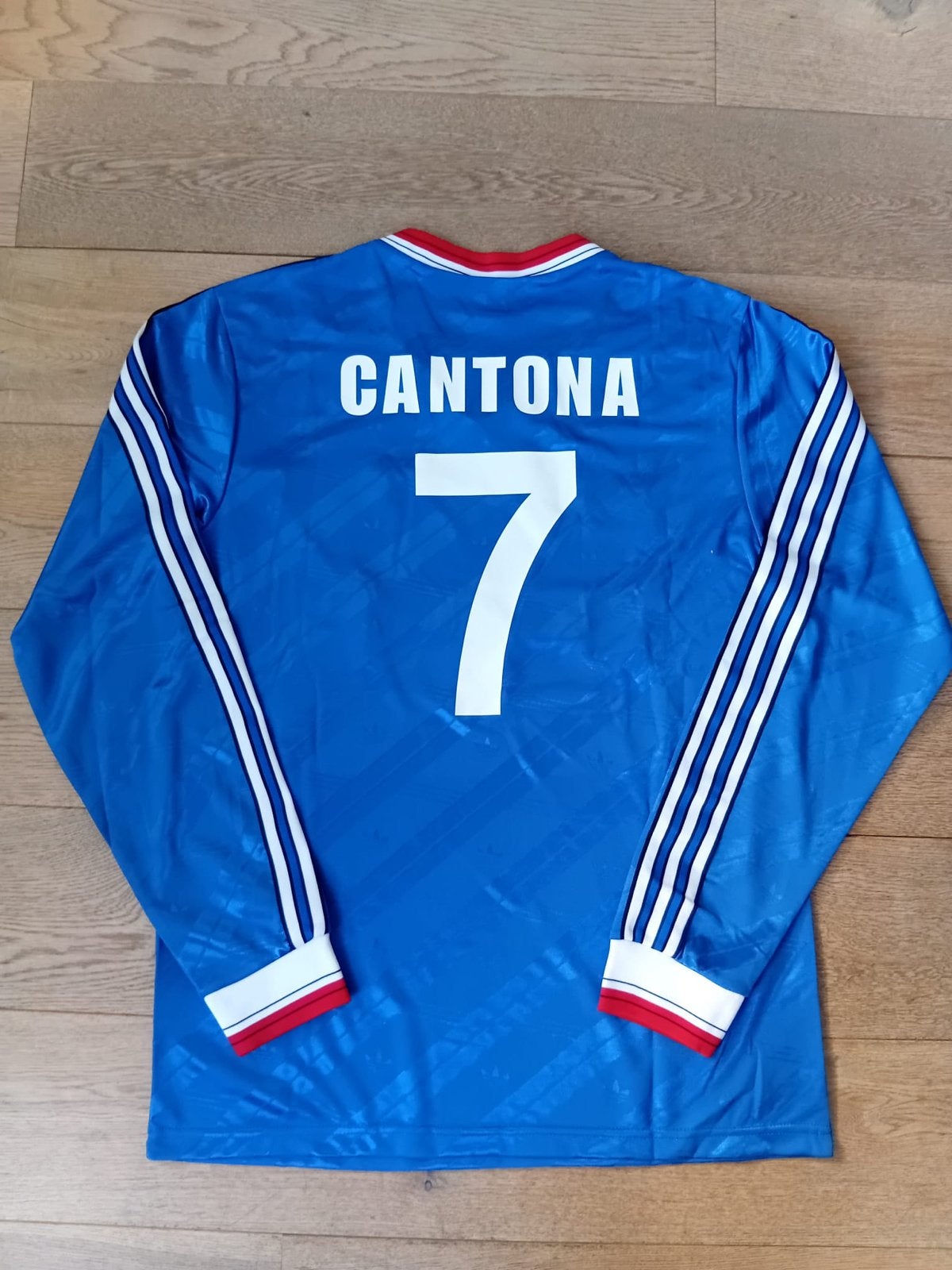 Manchester United Cantona 7 Retro Shirt Blauw Maat L, Maat 52/54 (L), Blauw, Ophalen of Verzenden, Voetbal