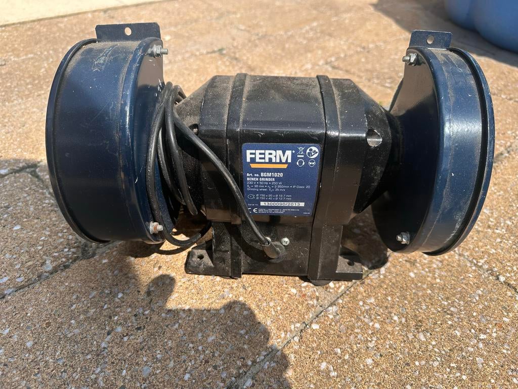 FERM BGM1020 Werkbankslijpmachine - Gebruikt, Ophalen, Gebruikt, Minder dan 700 watt, Werkbankslijpmachine