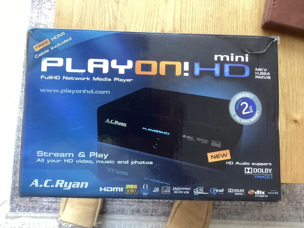 A.C.Ryan Playon!HD Mini FullHD Netwerk Mediaspeler, Audio, Tv en Foto, Mediaspelers, Ophalen, Zo goed als nieuw, HDMI, Zonder harde schijf