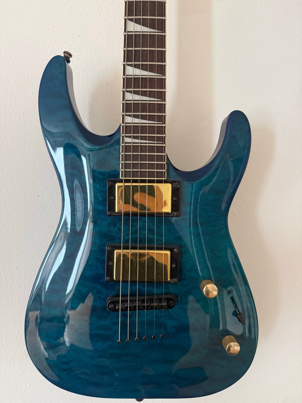Custom Jackson JS Dinky Arch Top JS32TQ DKA QM Trans Blue, Muziek en Instrumenten, Ophalen, Zo goed als nieuw, Solid body, Overige merken