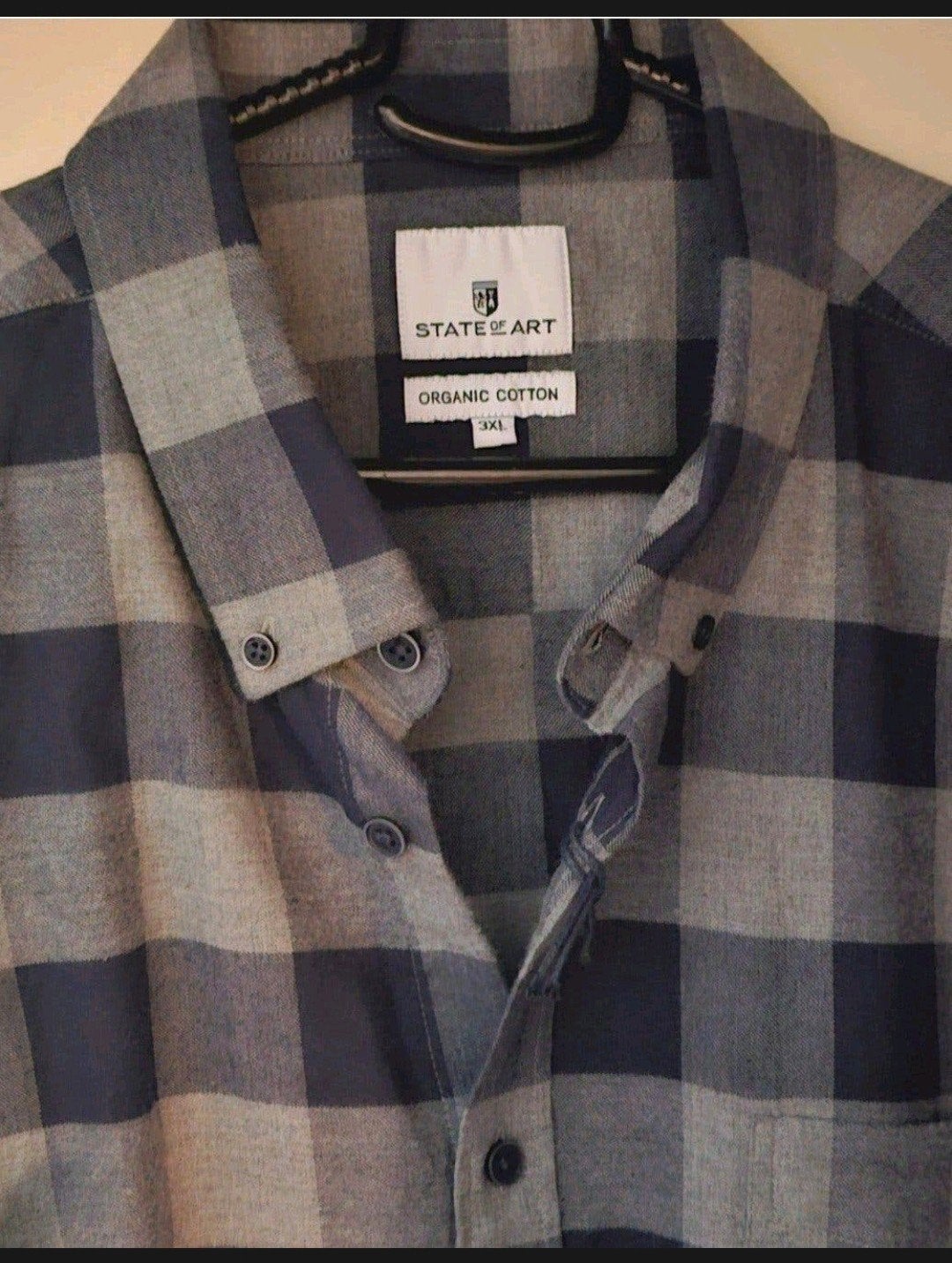 Stijlvol geruit overhemd van State of Art, xxxl 3xl, Kleding | Heren, State of Art, Blauw, Ophalen of Verzenden, Zo goed als nieuw
