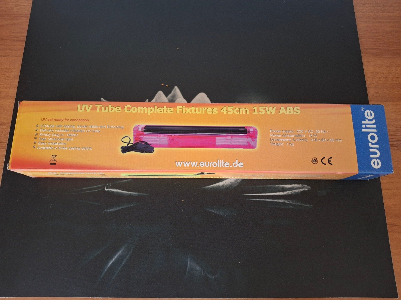 Eurolite UV Buis Complete Armatuur 45cm 15W ABS, Ophalen of Verzenden, Nieuw