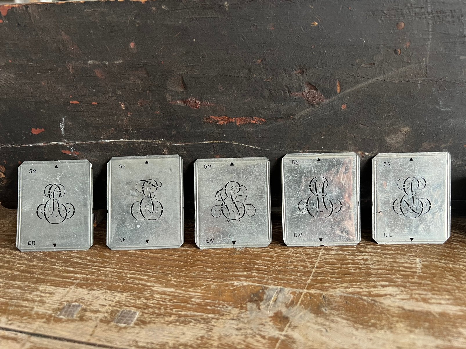 ANTIEKE BORDUUR SJABLONEN 5 stuks, Antiek en Kunst, Ophalen of Verzenden