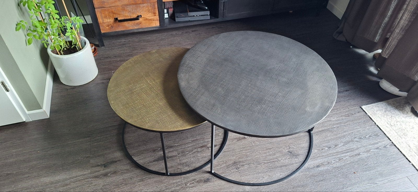 Salontafelset Rengo rond van Light & Living, Huis en Inrichting, Tafels | Salontafels, Ophalen, Rond, 50 tot 100 cm, 50 tot 100 cm