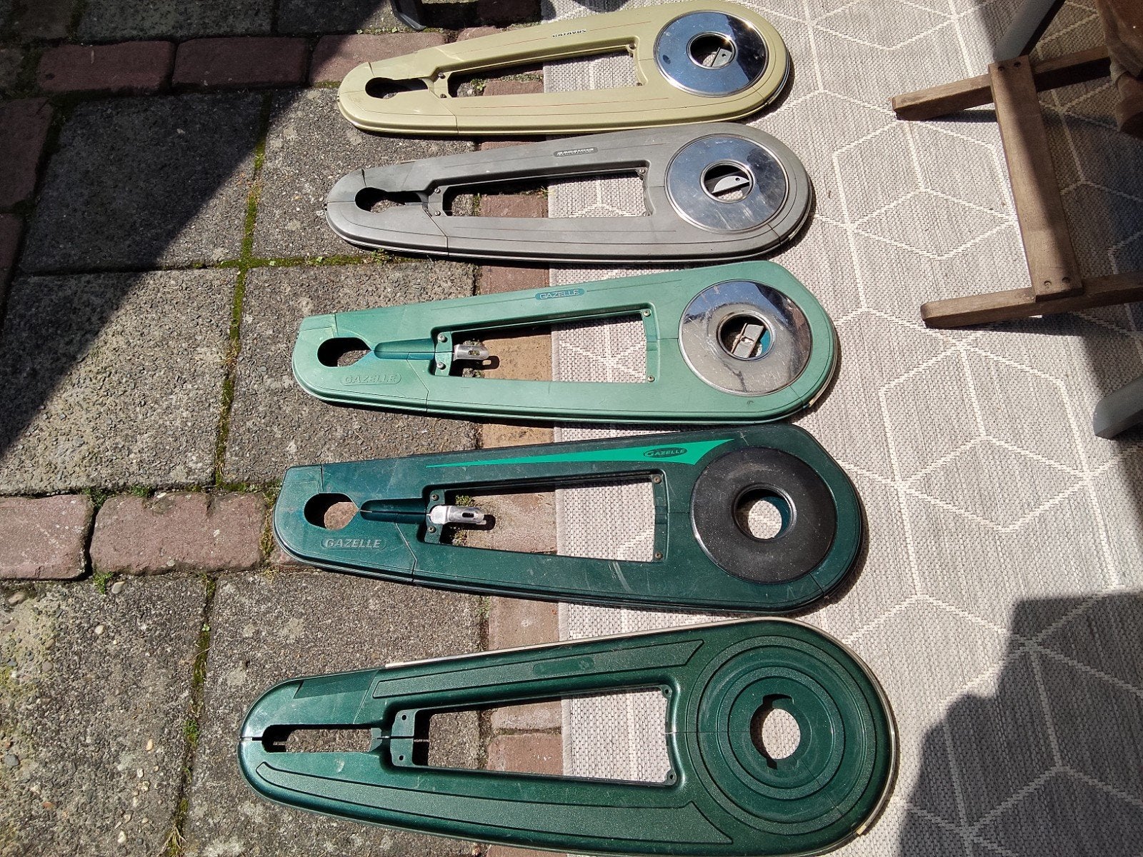 5 oudere gebruikte kettingkasten., Fietsen en Brommers, Fietsonderdelen, Ophalen of Verzenden