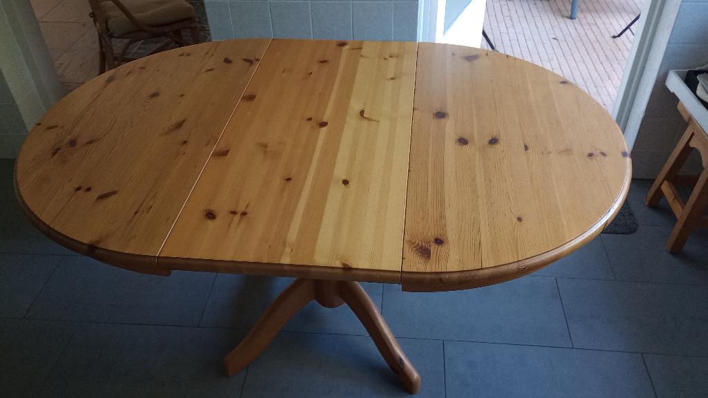 Grenen  eettafel met tussenblad, Huis en Inrichting, Tafels | Eettafels, Ophalen, Gebruikt, 100 tot 150 cm, 50 tot 100 cm