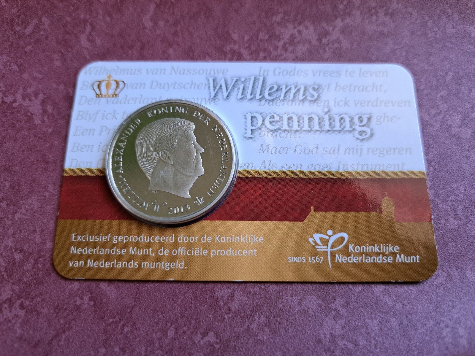 Willemspenning 2013 in coincard, Ophalen of Verzenden, Koningin Beatrix, Overige waardes