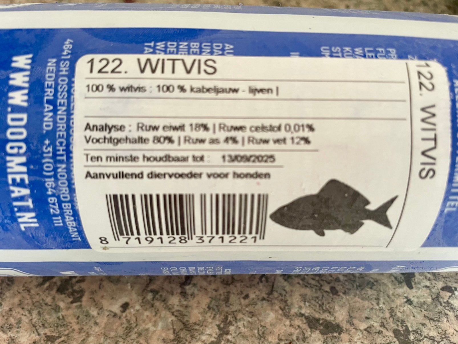 7 x 1000 gram bevroren 100% witvis voor hondenvoer, Ophalen, Hond