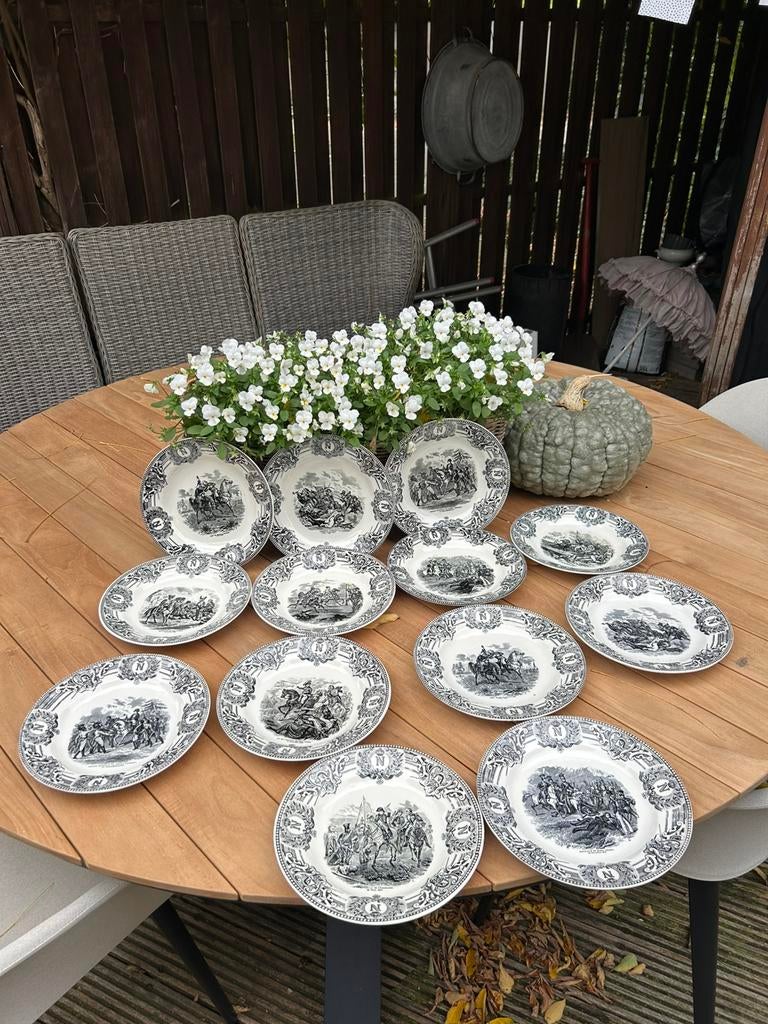 Napoleon Boch 14x diner borden 1900 izgst, Ophalen