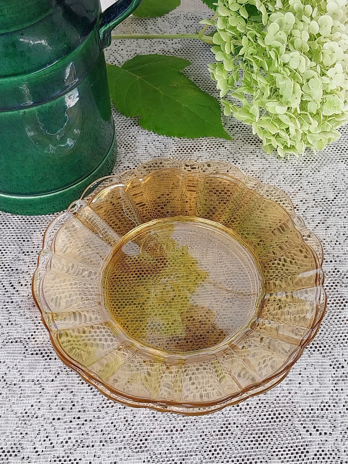 Vintage Crowny glazen borden - set van 3, Ophalen of Verzenden