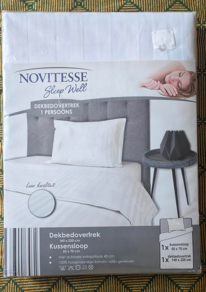 Novitesse DBO NIEUW, Ophalen, Eenpersoons, Wit, Dekbedovertrek