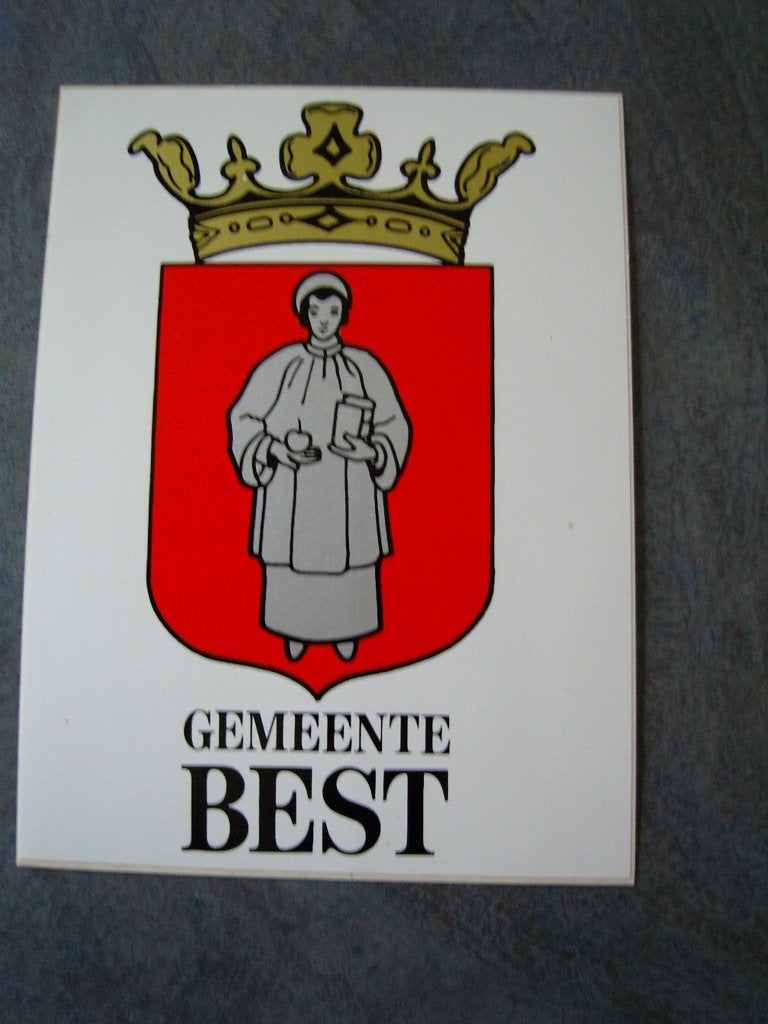 sticker gemeente wapen BEST, Ophalen, Zo goed als nieuw