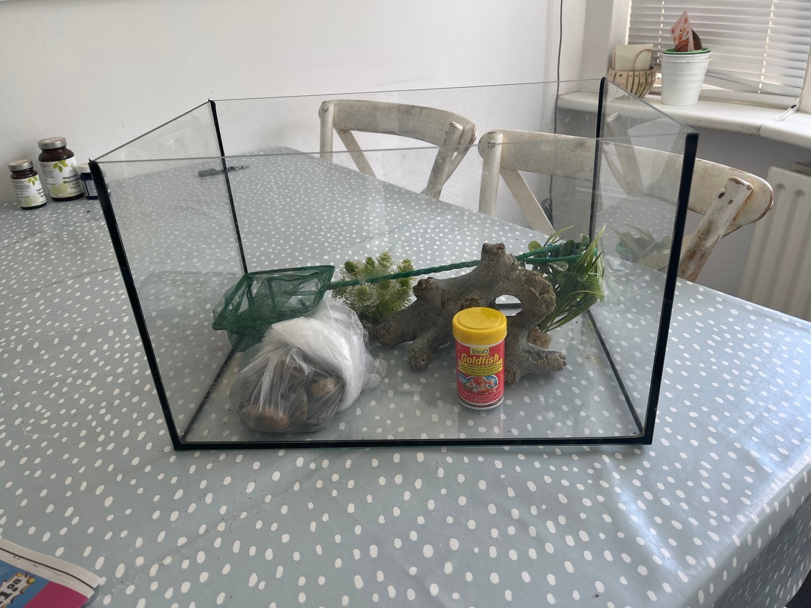 Aquarium, Ophalen, Inclusief toebehoren, Zo goed als nieuw, Gevuld zoetwateraquarium