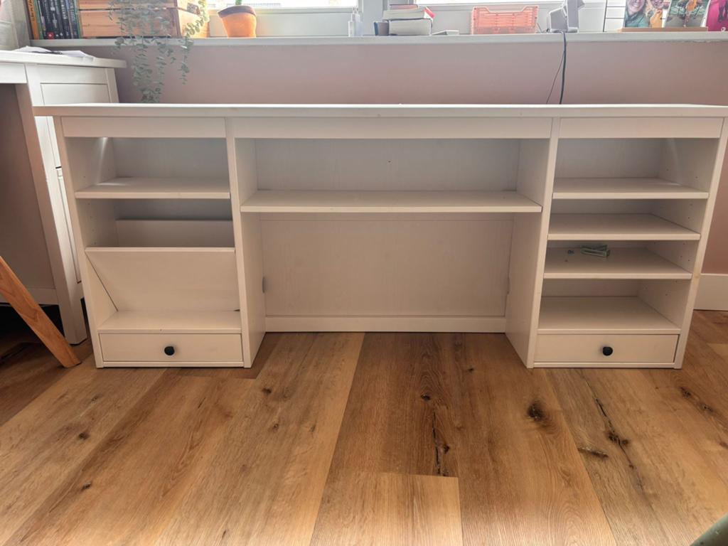 IKEA hemnes opzetstuk of opbouw bureau, Huis en Inrichting, Bureaus, Ophalen, Gebruikt, Demontabel, IKEA