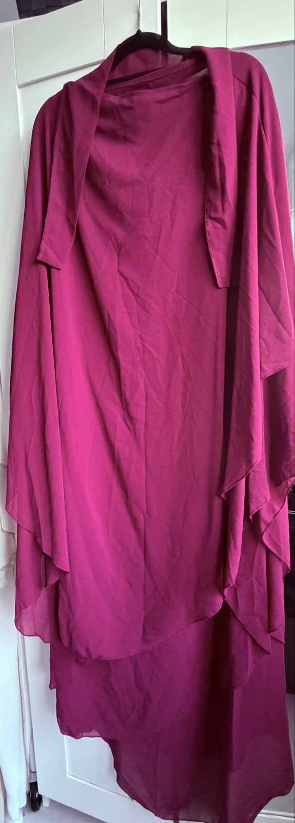 Khimar dubbel laag –  wijnrood nieuw, Verzenden, Nieuw, Rood, Overige typen