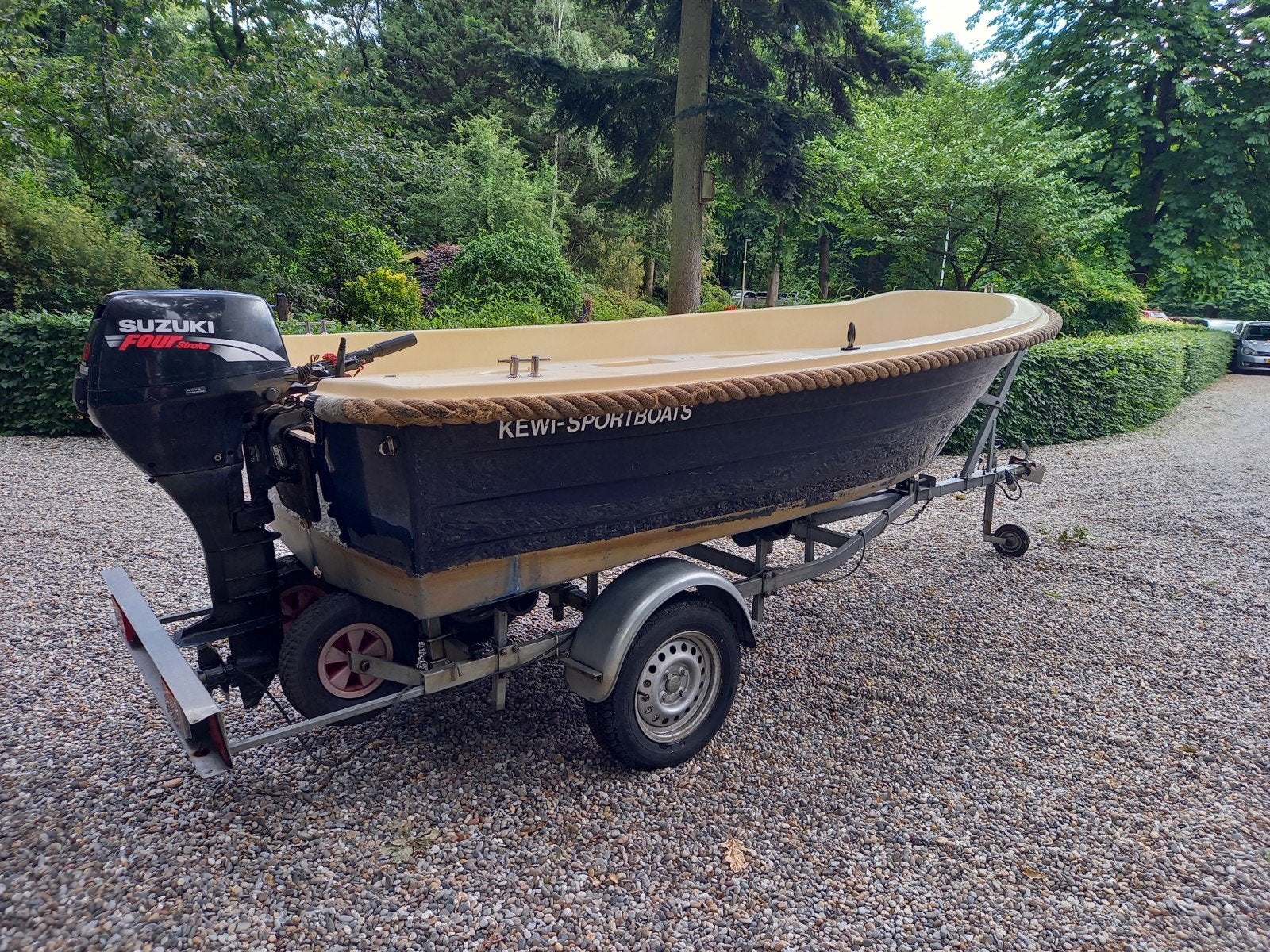 Prachtige sloep met Suzuki 9.9 motor op kanteltrailer, Watersport en Boten, Sloepen, Ophalen