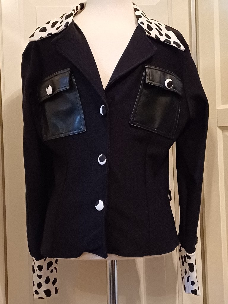 Pak Blazer met rok S 36 38 Koeien print Ongedragen ( Jool ), Kostuum of Pak, Verzenden, Zwart, Nieuw