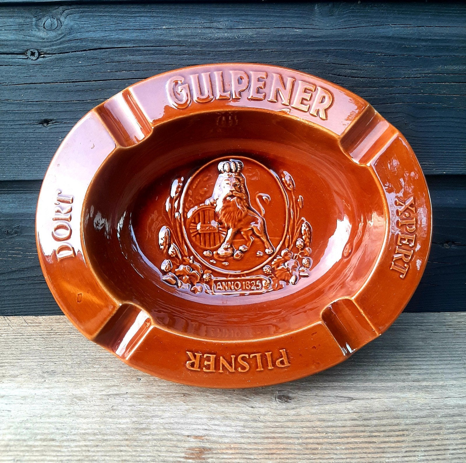 GULPENER - Vintage café asbak (XXL / Keramische / Pilsner), Verzamelen, Ophalen of Verzenden, Asbak