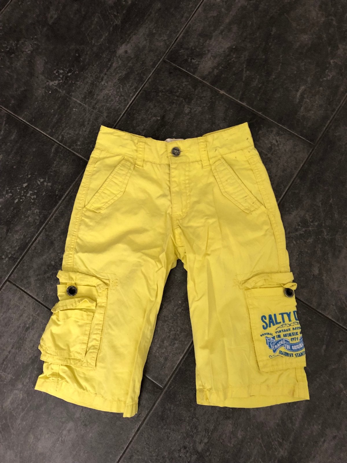 Gele Salty Dog Cargo Korte Broek Maat 122, Ophalen of Verzenden, Gebruikt, Jongen, Broek