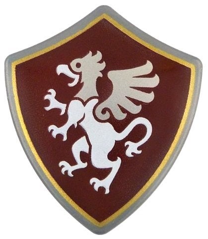 Lego Castle Schild Minifigure, Shield Quadrilateral with, Lego, Nieuw, Ophalen of Verzenden, Losse stenen