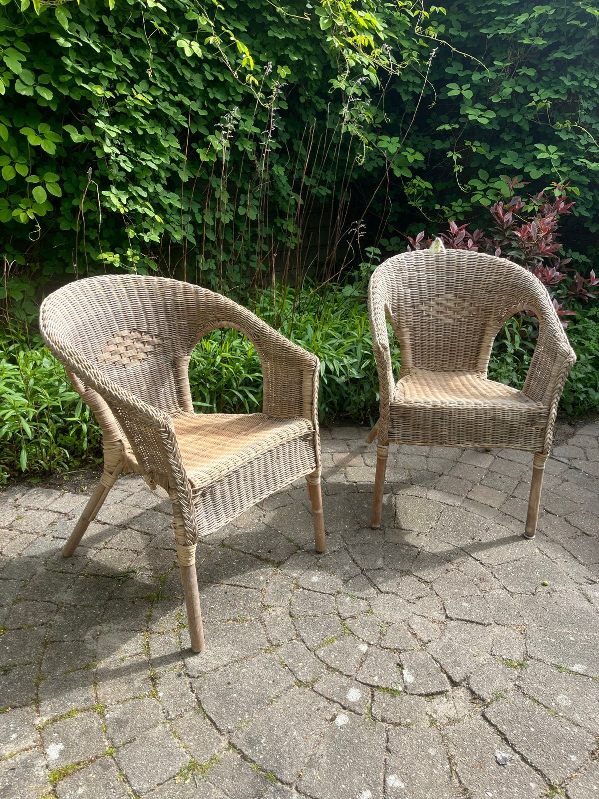 2 Rotan stoelen voor binnen of buiten, Ophalen, Gebruikt, Twee, Overige kleuren
