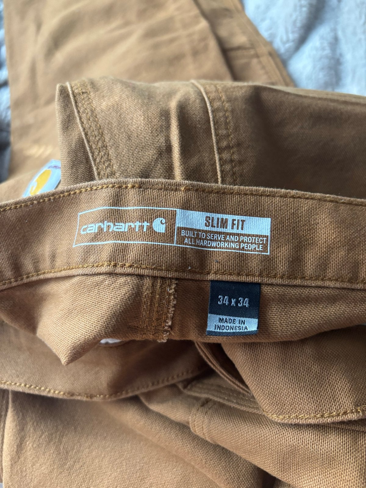 Carhartt Rugged Flex Slim Fit Tapered Utility Work Pant, Bruin, Verzenden, Maat 42/44 (L), Zo goed als nieuw