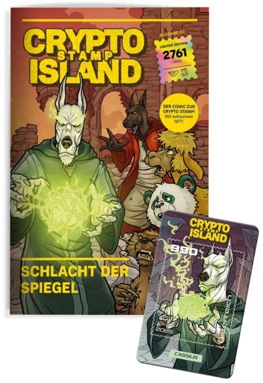 Oostenrijk 2025 Cassius Stripboek & Crypto postzegel + NFT's, Verzenden, Postfris, Overige thema's