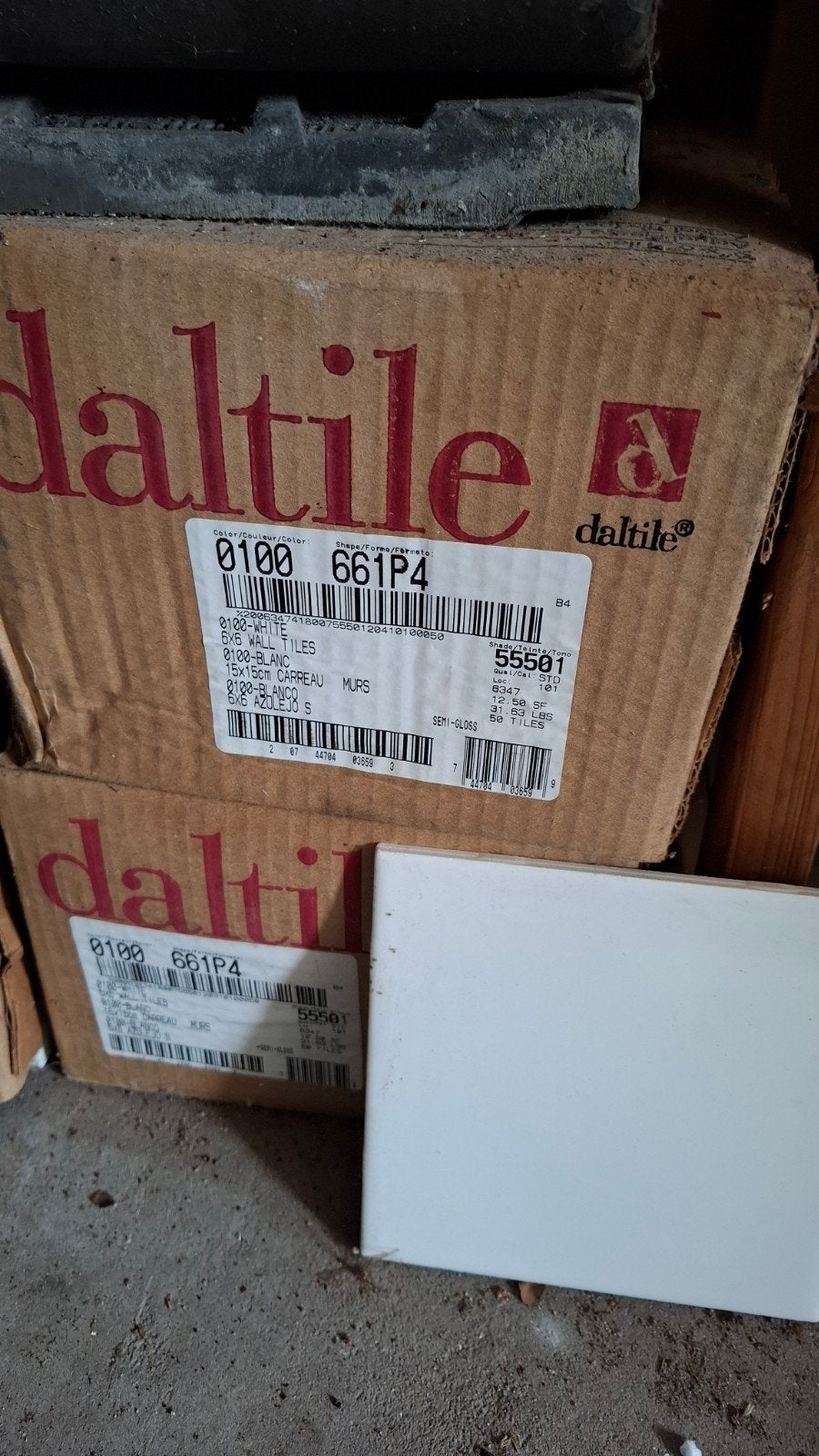300 Witte Daltile wandtegels 15x15 cm, Ophalen