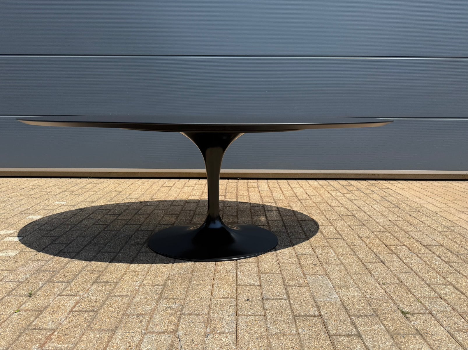 Knoll Tulip ovale eettafel 198/244cm zwart Feniks laminaat, Ophalen of Verzenden, Vitra mah jong togo sede cassina artifort b&b italia leolux cor