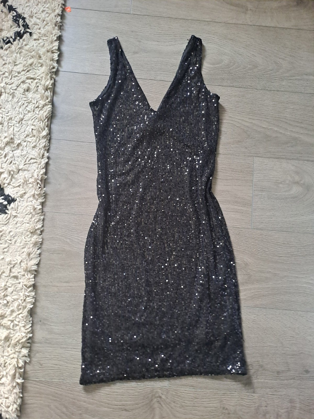 H&M Zwart Pailletten Jurkje Maat XS, Ophalen of Verzenden