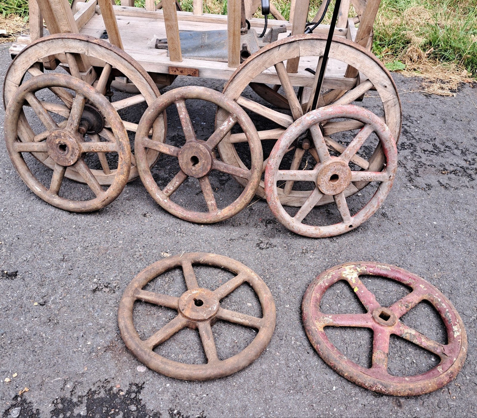 wiel wieltjes oude stuurwieltjes decoratie, Antiek en Kunst, Curiosa en Brocante, Ophalen