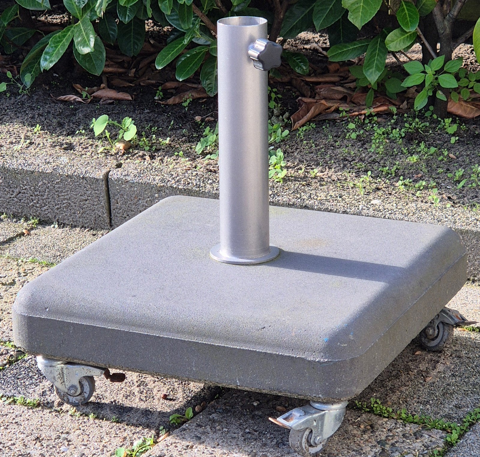 Zware verrijdbare parasolvoet, Tuin en Terras, Ophalen, Gebruikt, Minder dan 1 meter, Parasolvoet