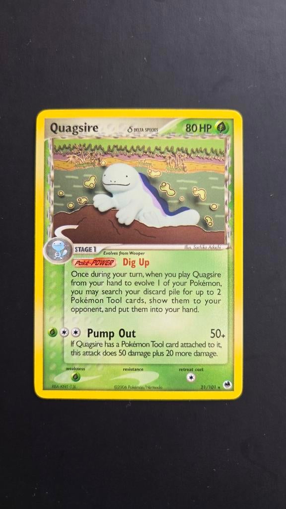 Quagsire #21 Ex Dragon Frontiers - Mint Pokémon Kaart, Ophalen of Verzenden, Zo goed als nieuw, Losse kaart