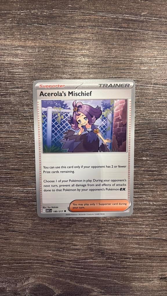 ASC Acerola’s Mischief 180/217, Hobby en Vrije tijd, Verzamelkaartspellen | Pokémon, Ophalen of Verzenden, Zo goed als nieuw