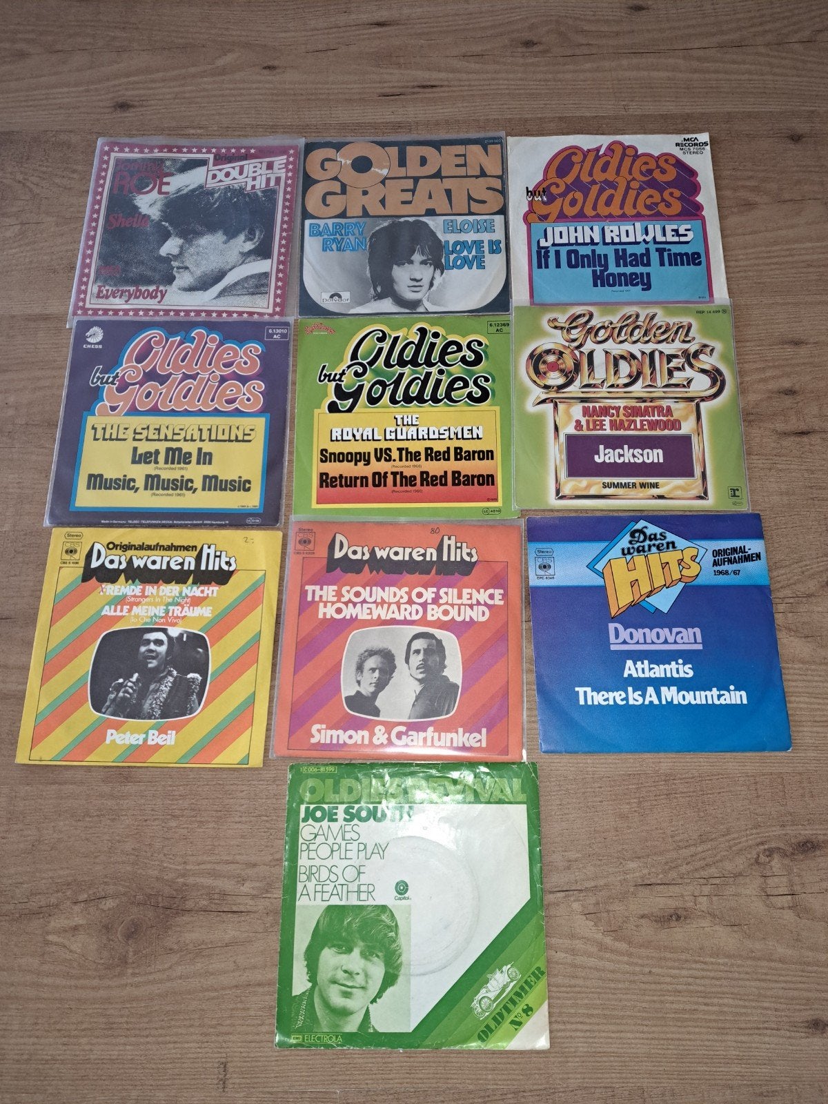 partij van 10 mooie vinyl singles, Boeken, Verzenden