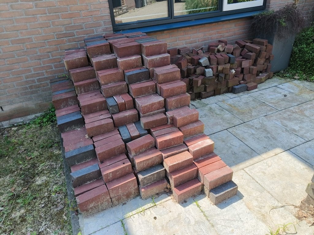 Gebakken klinkers, Ophalen, Zo goed als nieuw, 5 tot 10 m², Klinkers