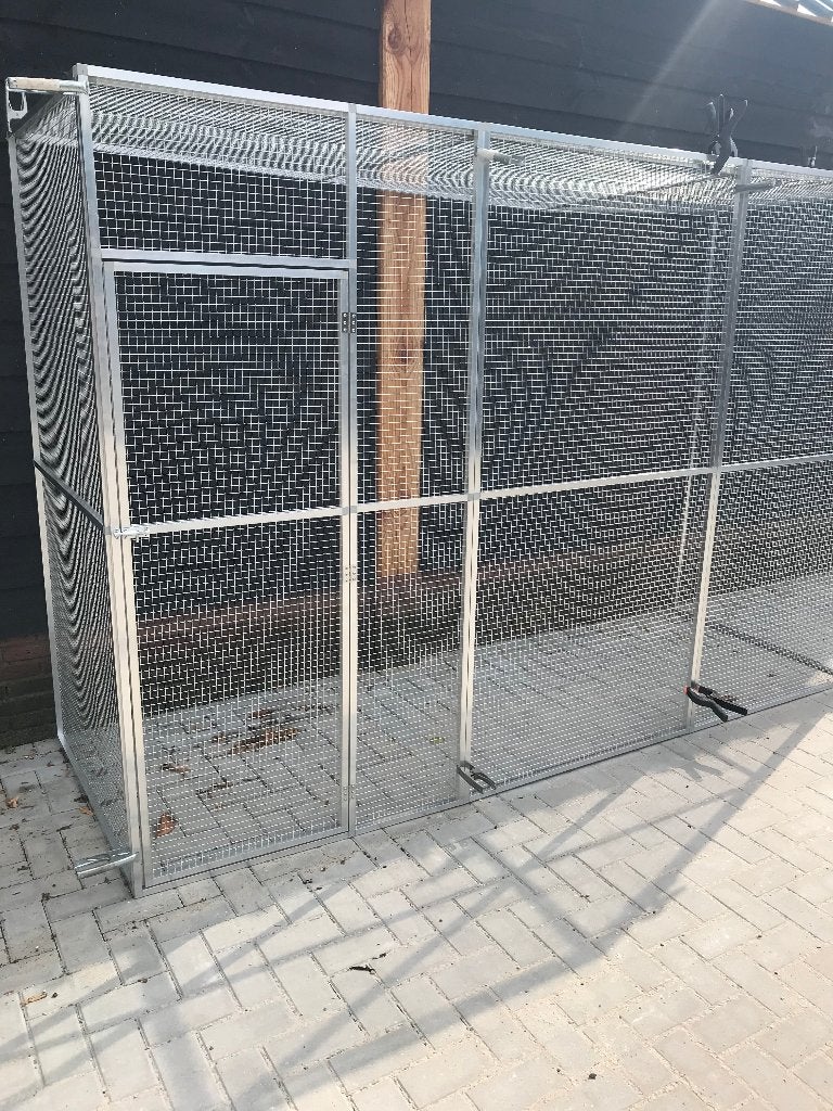Nieuw aluminium volière 306 x 104 x 200 cm, Ophalen of Verzenden, Nieuw, Aluminium, Broedkooi of Kweekkooi