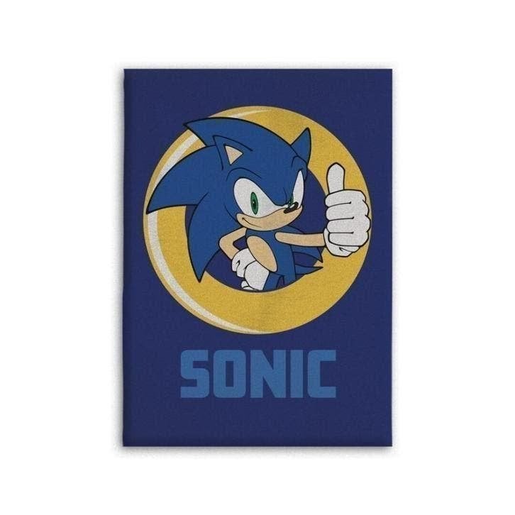Sonic Fleece Deken - Sega Plaid / Fleecedeken, Nieuw, Ophalen of Verzenden, Deken of Dekbed, Jongetje