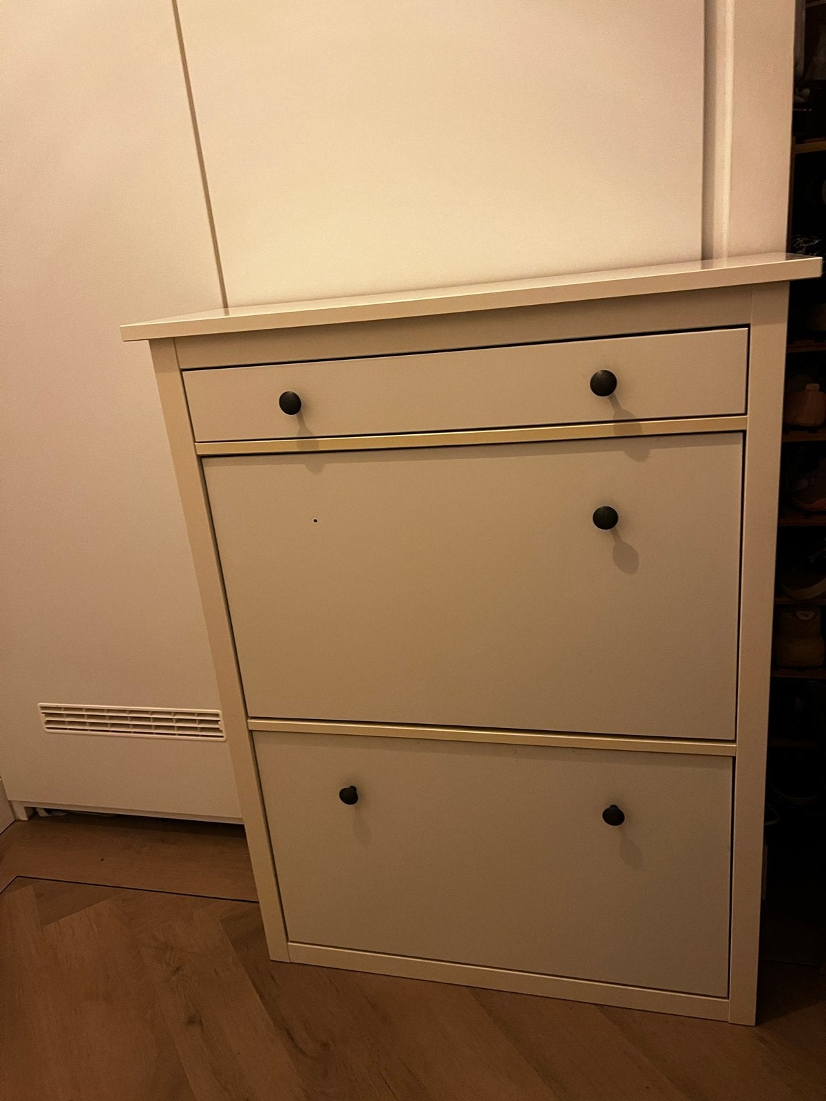 IKEA HEMNES schoenenkast (2 vakken, 1 lade) - handvat mist, Ophalen, Gebruikt