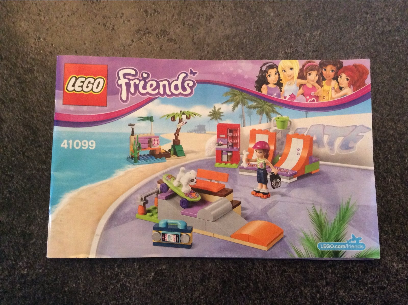 Lego Friends 41099 Skatepark compleet met boekje, Lego, Friends, Ophalen of Verzenden, Zo goed als nieuw